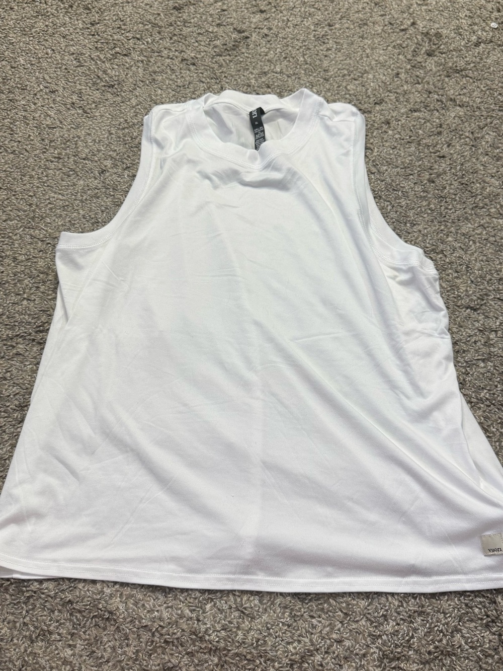 Vuori Energy Long Tank Top White - Picture 2 of 4